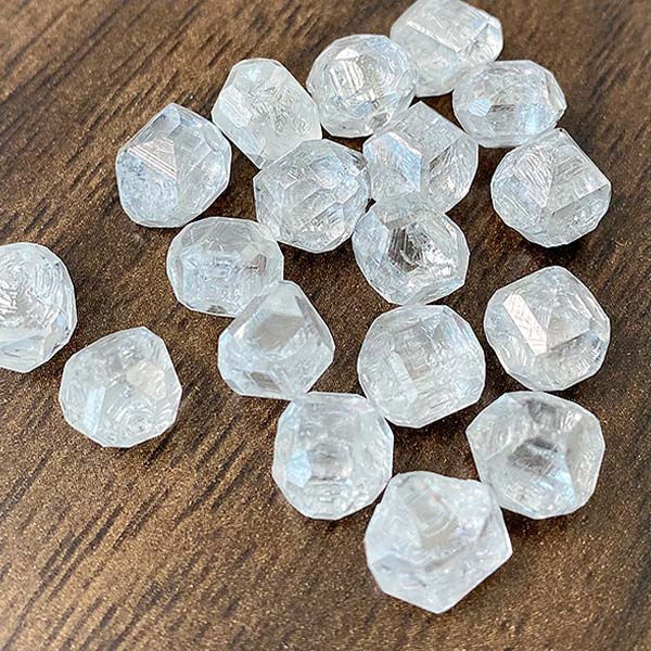 3 ct white hpht lab grown created raw material uncut rough diamond 1