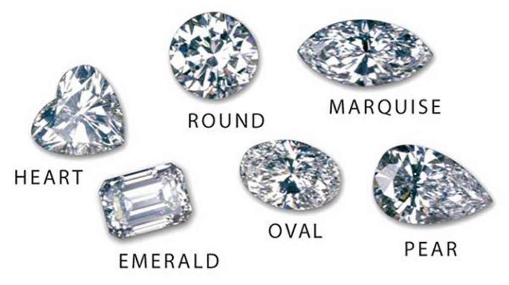 Loose diamonds of different shapes