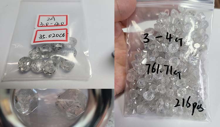 2A 3-4CT HPHT diamond stock