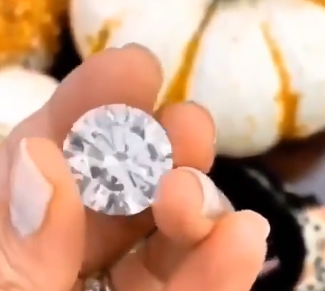 The final cut is a finished, 10-carat diamond