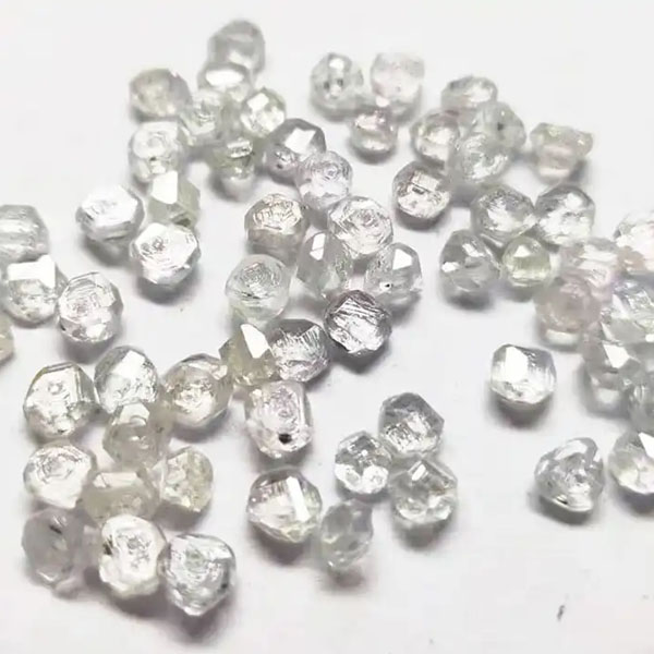 Diamantes cultivados en laboratorio HPHT sin cortar blancos de bajo precio Piedra en bruto