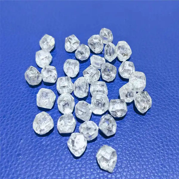 1-8ct non tagliato HPHT diamante bianco grezzo sintetico di grandi dimensioni prezzo per carato